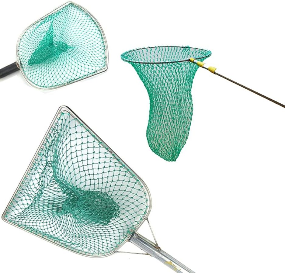 Fishing Net Replacement Netting Fishing Landing Net Replacement Net for Freshwater Saltwater Fishing Green 6 Sizes - Image 3