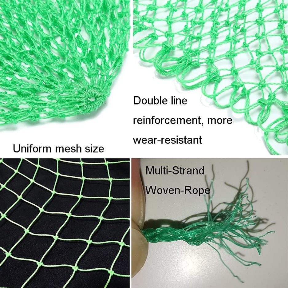 Fishing Net Replacement Netting Fishing Landing Net Replacement Net for Freshwater Saltwater Fishing Green 6 Sizes - Image 4